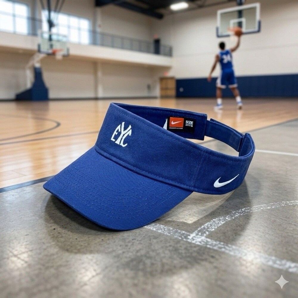 Rare Nike EYC Visor Blue Elite Youth Basketball League EYBL  Adjustable cap